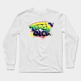 Trash Dice. Roll. Collect. Avoid the Trash. Long Sleeve T-Shirt